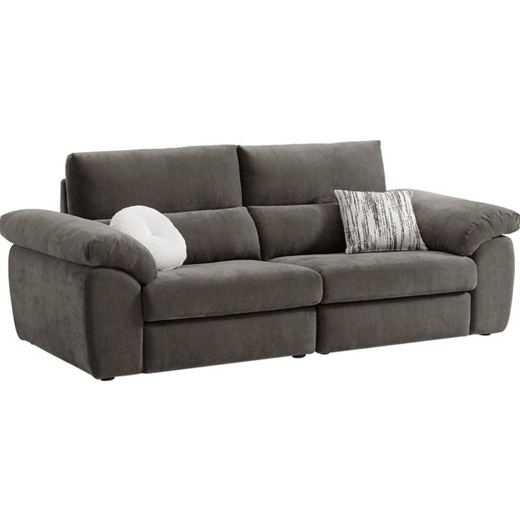 Canapé 3 places en tissu 224x103x92 cm Gris