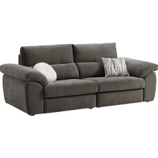 Canapé 3 places en tissu 224x103x92 cm Gris