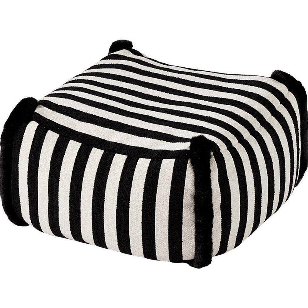 Pouf repose-pieds carré Noir