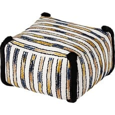 Pouf repose-pieds carré Jaune et Noir