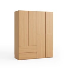 Armoire 6 portes 2 tiroirs 158x59x200 cm Bois