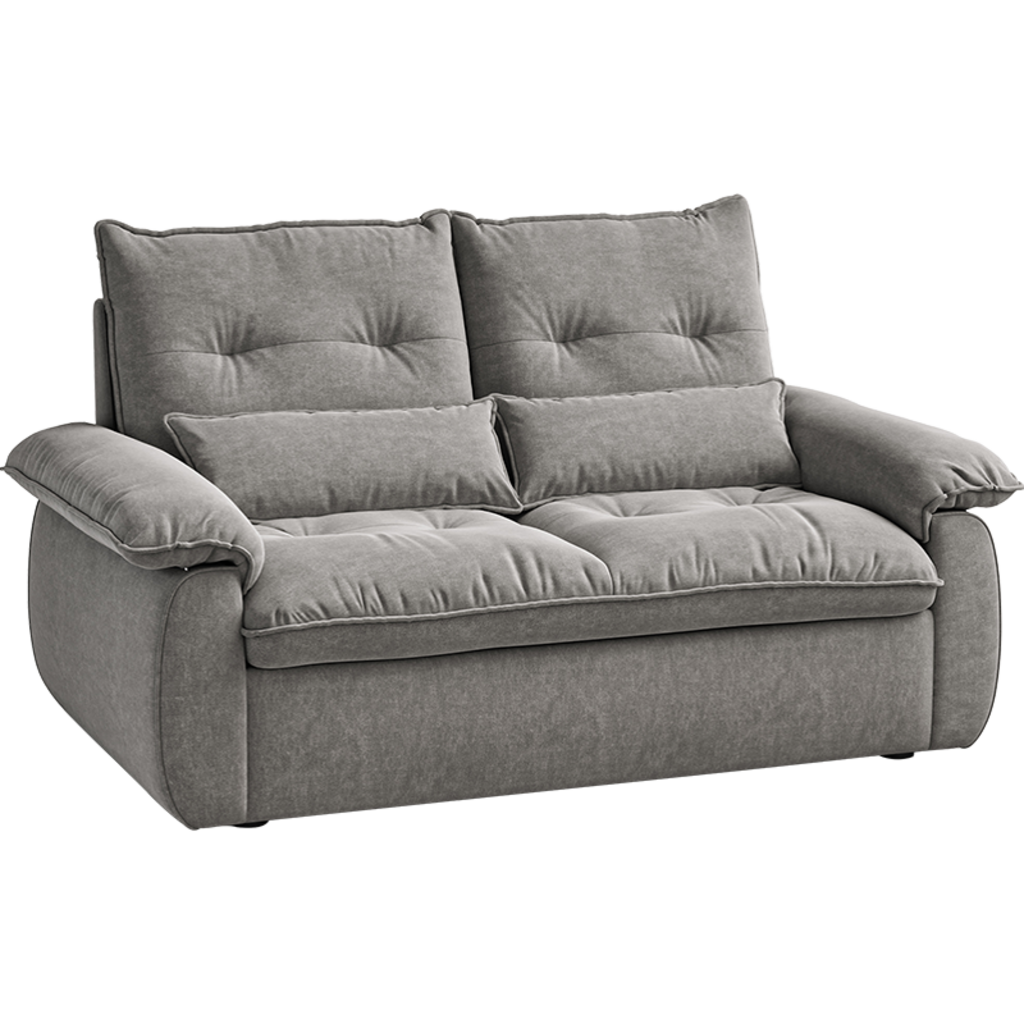 Fauteuil en tissu 131x100x80 cm Gris