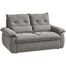 Fauteuil en tissu 131x100x80 cm Gris