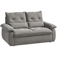 Fauteuil en tissu 131x100x80 cm Gris
