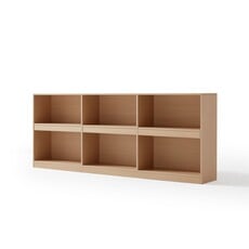 Longue étagère 6x cases 203x30x80 cm Bois