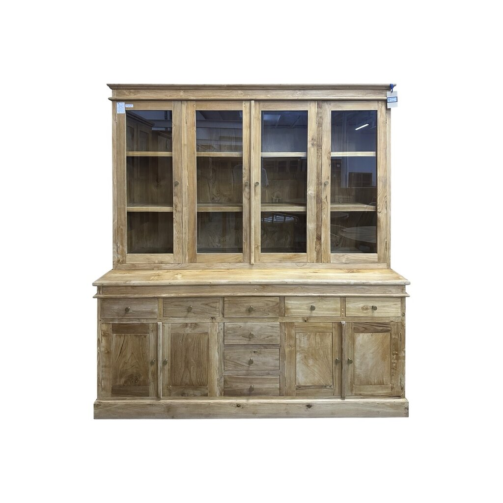 Vaisselier en 2 parties 184x40/62x200 Cm Brut