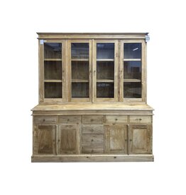 Vaisselier en 2 parties 184x40/62x200 Cm Brut