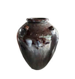 Vase marron gloss