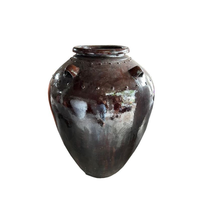Vase marron gloss