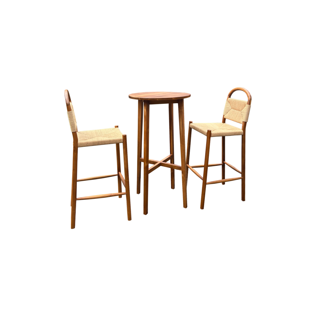 Table de bar Ø50x100 cm Brut WB