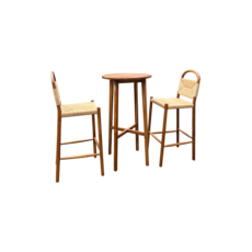 Table de bar Ø50x100 cm Brut WB