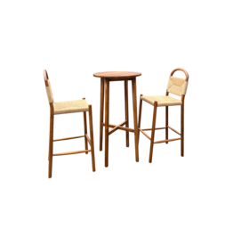 Table de bar Ø50x100 cm Brut WB