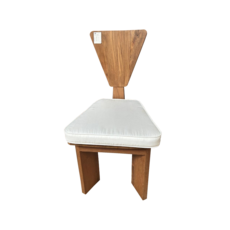 Chaise triangle en teck avec coussin 45x58x90 Cm Brut WB