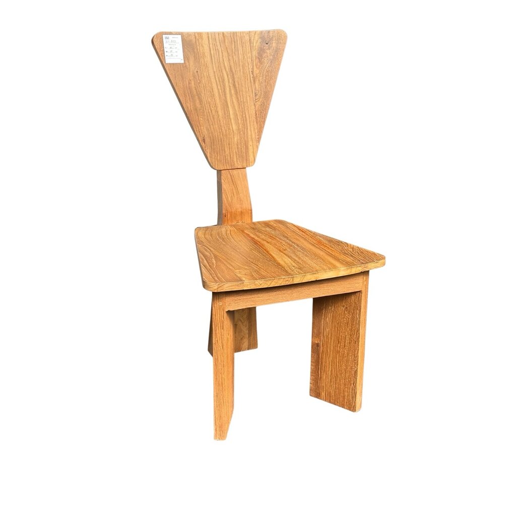 Chaise triangle en teck avec coussin 45x58x90 Cm Brut WB