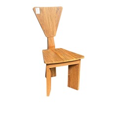 Chaise triangle en teck avec coussin 45x58x90 Cm Brut WB