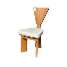 Chaise triangle en teck avec coussin 45x58x90 Cm Brut WB