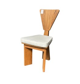 Chaise triangle en teck avec coussin 45x58x90 Cm Brut WB