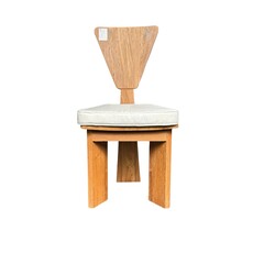 Chaise triangle en teck avec coussin 45x58x90 Cm Brut WB