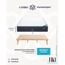 Combo Matelas Monarque Grand Confort Hotel 31 cm + Lit Patagonia