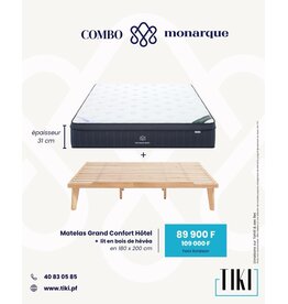Combo Matelas Monarque Grand Confort Hotel 31 cm + Lit Patagonia