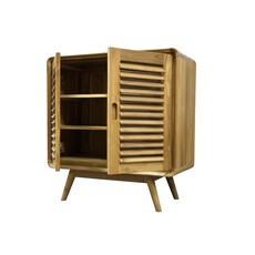 Buffet 2 portes teck 85x40x90 cm Waxed