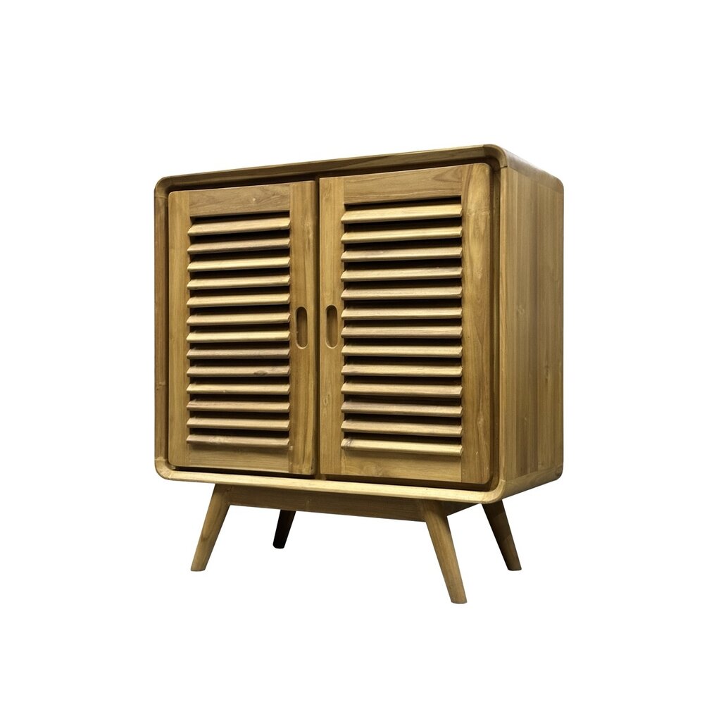 Buffet 2 portes teck 85x40x90 cm Waxed