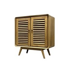 Buffet 2 portes teck 85x40x90 cm Waxed