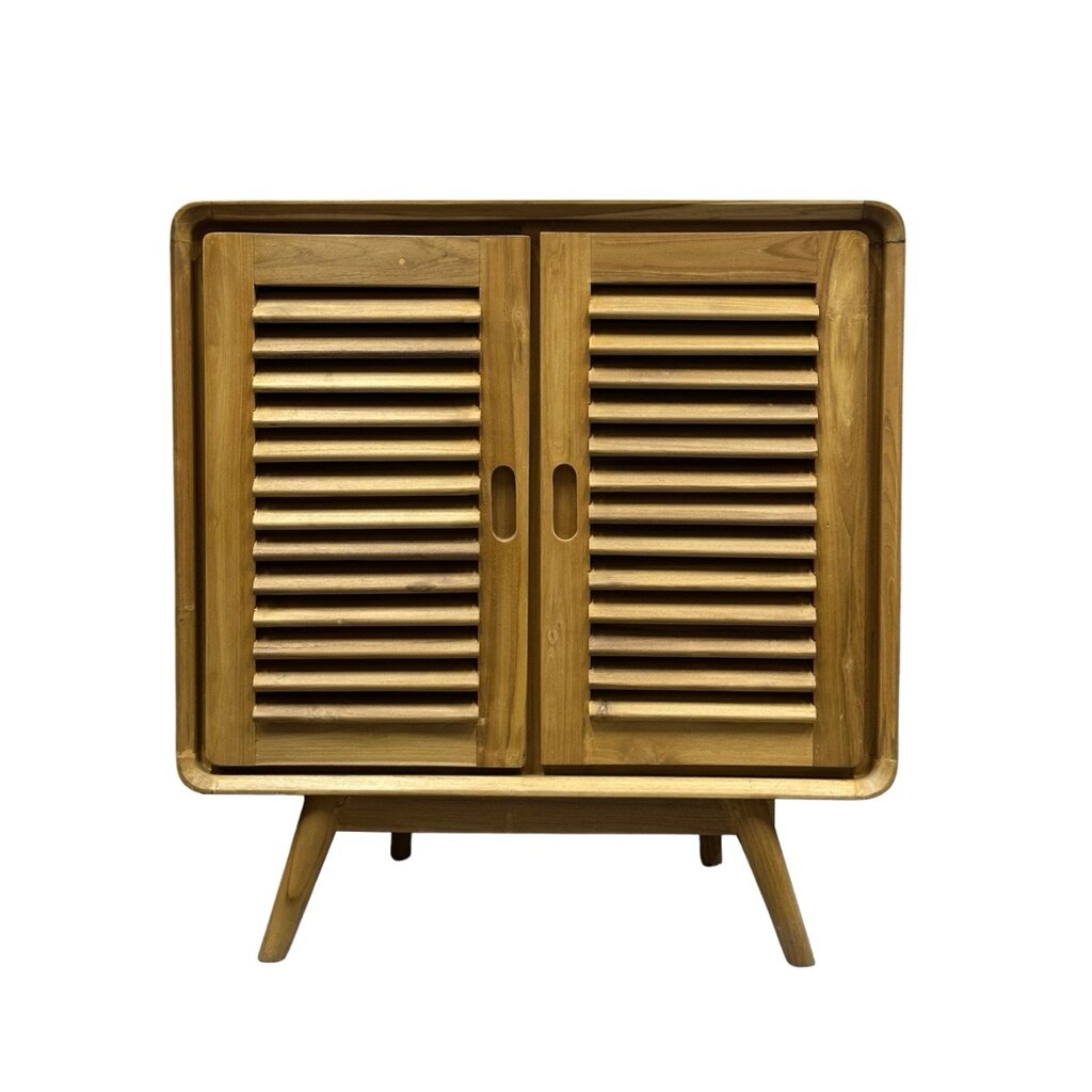 Buffet 2 portes teck 85x40x90 cm Waxed