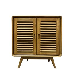 Buffet 2 portes teck 85x40x90 cm Waxed