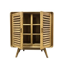 Buffet 2 portes teck 85x40x90 cm Waxed