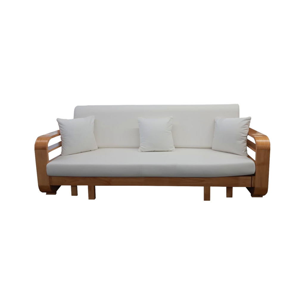 Sofa 3 places avec lit extensible en Hévéa 292x82x88 Cm  NORDIC ROUND