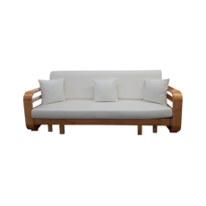 Sofa 3 places avec lit extensible en Hévéa 292x82x88 Cm  NORDIC ROUND