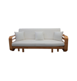 Sofa 3 places avec lit extensible en Hévéa 292x82x88 Cm  NORDIC ROUND