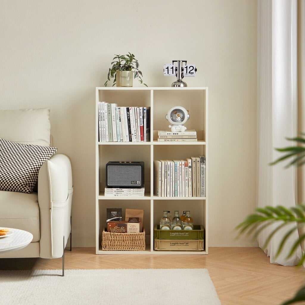 Bibliothèque 6 cases 70 cm - Blanc
