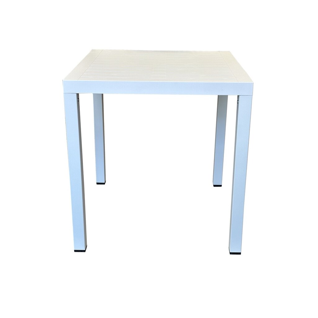 Nova - Table plateau en résine et pieds en aluminium Beige (31852)