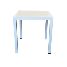 Nova - Table plateau en résine et pieds en aluminium Beige (31852)