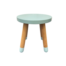Tabouret rond pour enfant MDF + Hêtre 28x28x26 Cm Bleu
