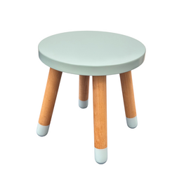 Tabouret rond pour enfant MDF + Hêtre 28x28x26 Cm Bleu