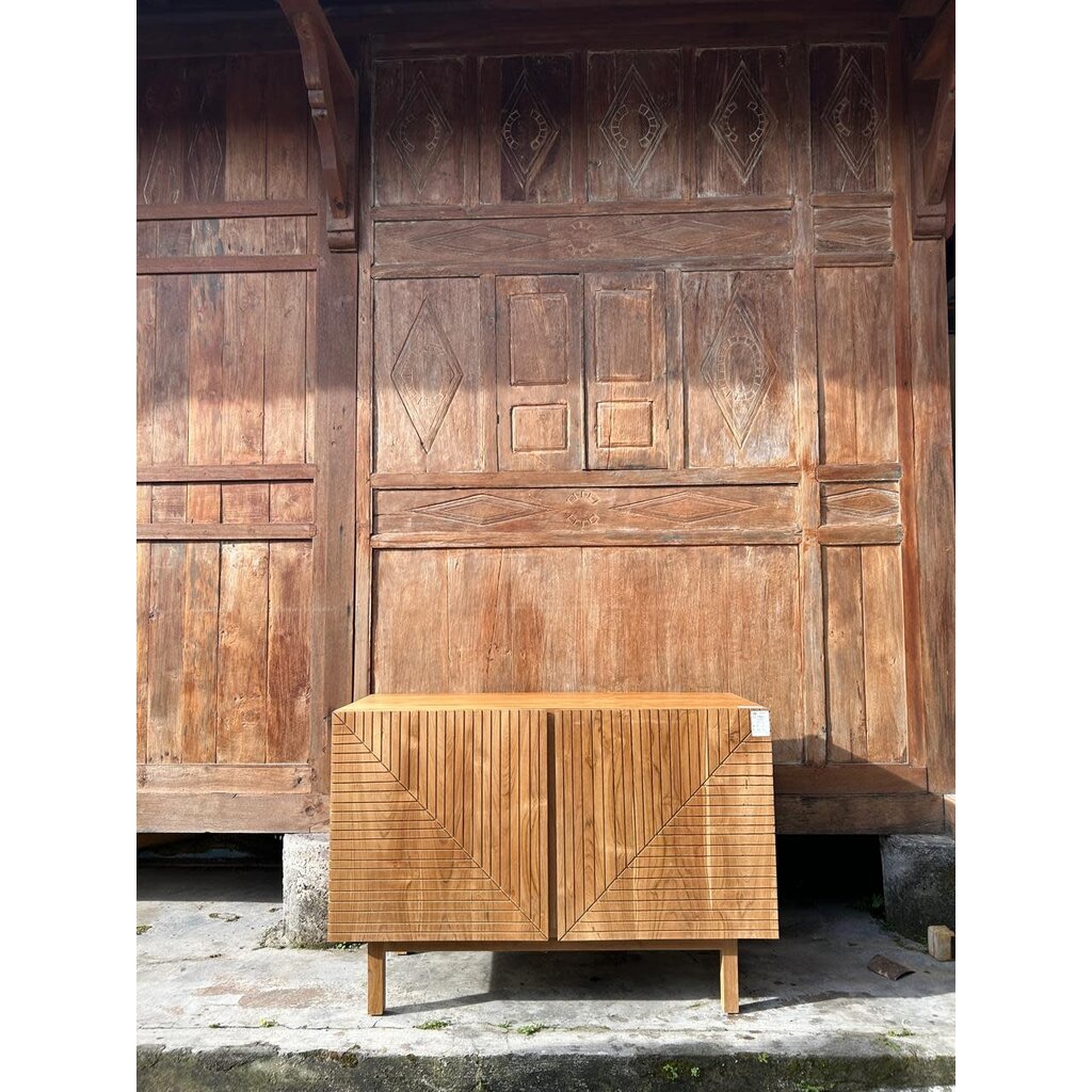 Buffet 2 portes en teck 120x50x80 cm