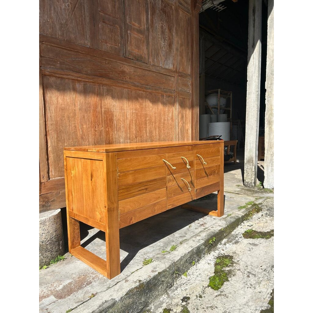 Rope - Meuble de salle de bain 145x50x78 cm Brut