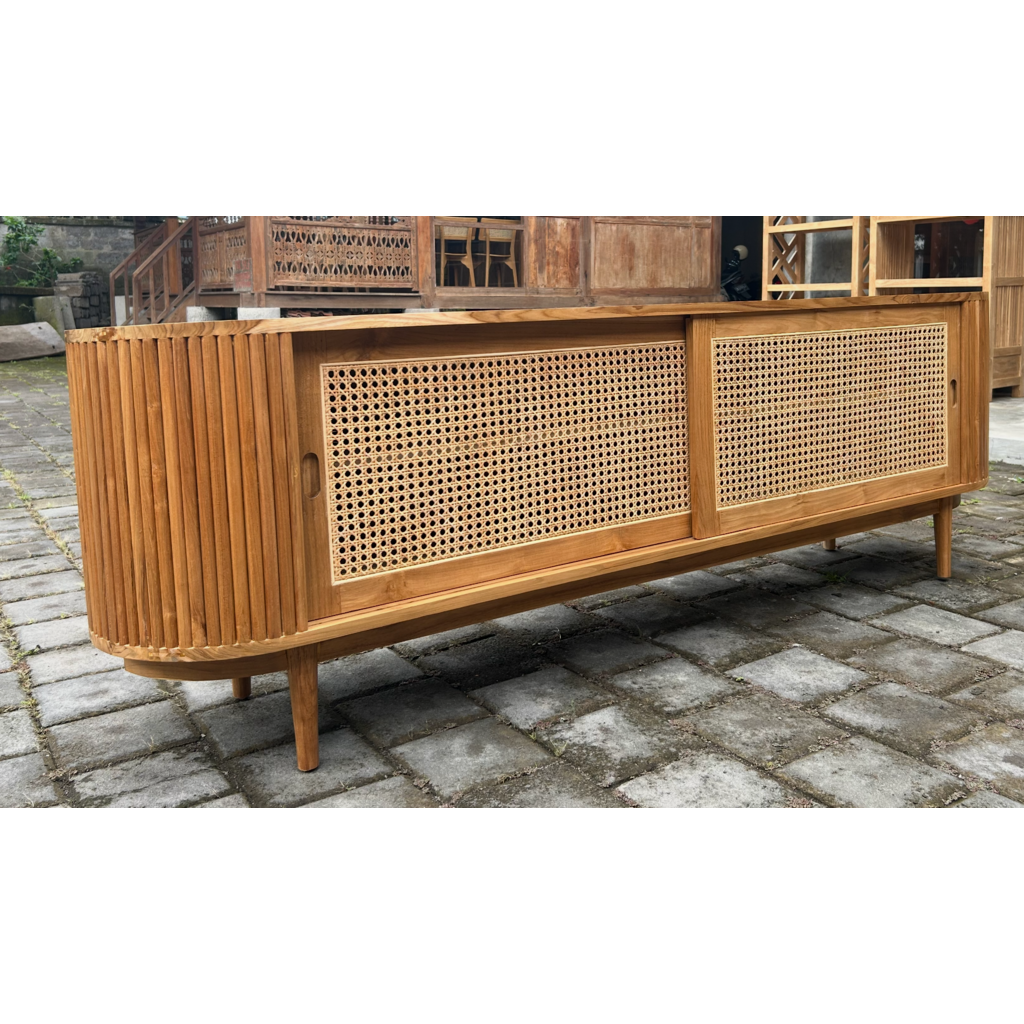 Meuble TV 2 portes 200x45x65 Cm Brut