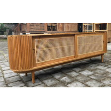 Meuble TV 2 portes 200x45x65 Cm Brut