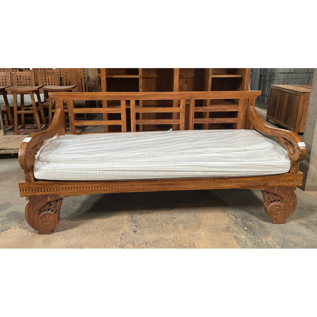 Sofa Antique avec coussin 220x90x100 cm Naturel