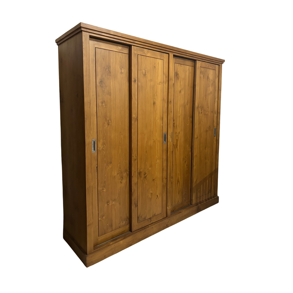 Armoire-penderie 4 portes coulissantes 200x55x200 cm Naturel