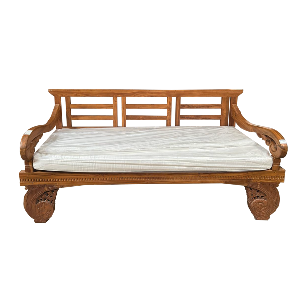 Sofa Antique avec coussin 220x90x100 cm Naturel