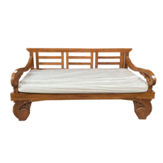 Sofa Antique avec coussin 220x90x100 cm Naturel