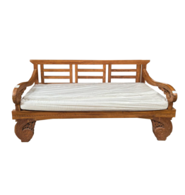 Sofa Antique avec coussin 220x90x100 cm Naturel