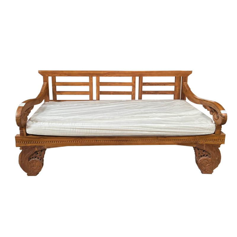 Sofa Antique avec coussin 220x90x100 cm Naturel