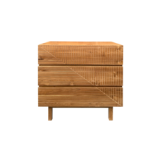 Commode 3 tiroirs 95x50x95 cm Brut WB
