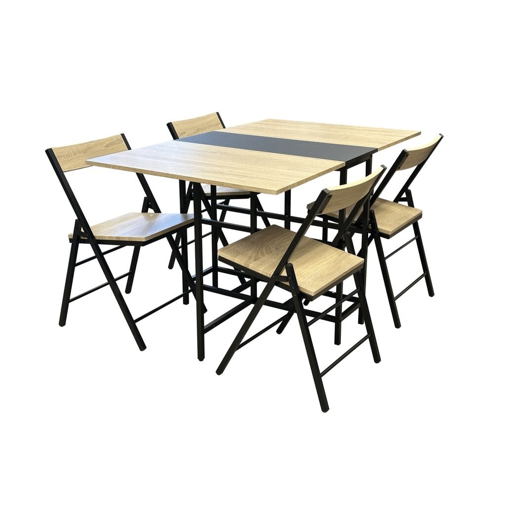 Table à manger Novane + 4 chaises 130x80x75 cm